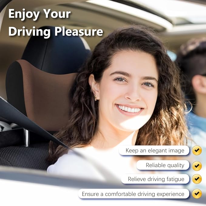 2Pcs Car Neck Pillow, Ultra Comfortable Neck Pillow for Driving, Soft Car Headrest Pillow Like Clouds, Make Your Driving More Comfortable, Suitable for Driving, Traveling