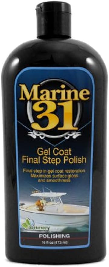 Marine 31 Gel Coat Final Step Polish | High Gloss Finish & Oxidation Removal | Restores Shine & Protects | M31-200 | 16 fl oz