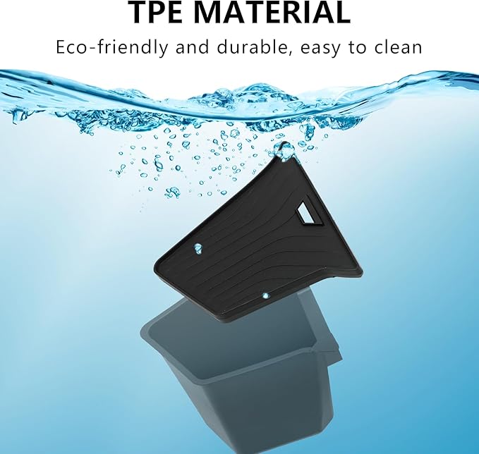 Trunk Storage Bins with Lids for 2026 Tesla Model Y Juniper 5 Seater, 2PCS TPE Side Cargo Organizer Boxes, Rear Trunk Containers with TPE Covers, Custom Fit Tesla Model Y Juniper Accessories