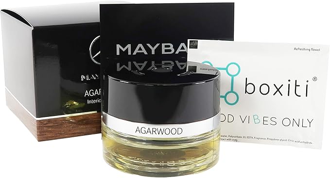 Boxiti Set Agarwood Mood for Mercedes Benz Maybach Air Freshener System, Genuine Perfume for Mercedes, Interior Cabin Fragrance for Mercedes Cars Equipped with Air Balance Package P21 and Boxiti Wipe