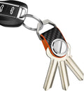 T-carbon Key Organizer, Compact Key Holder, Minimalist Silent Keychain for Men & Women,Expandable Key Case Holds Up to 8 Keys