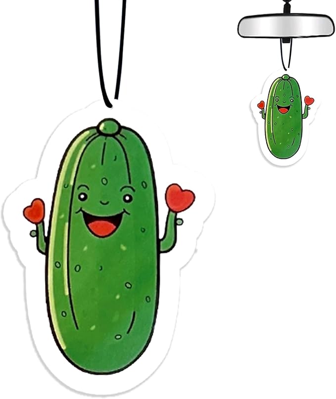 Cucumber Car Air Fresheners Hanging Air Fresheners Scented Hanging Ornaments Refresh Airs Fragrant Pendant Cucumber Car Accessories Interior Decor Home Cucumbers Gifts for Men Women