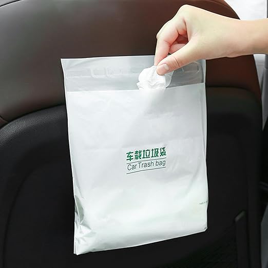 Foldable Car Trash Can, Hanging Waterproof Leakproof Car Trash Bin, with 40Pcs Trash Bags, Large Capacity Car Storage Bag, Travel Trash Bin for The Back/Front/Console, Multipurpose Car Garbage Bag