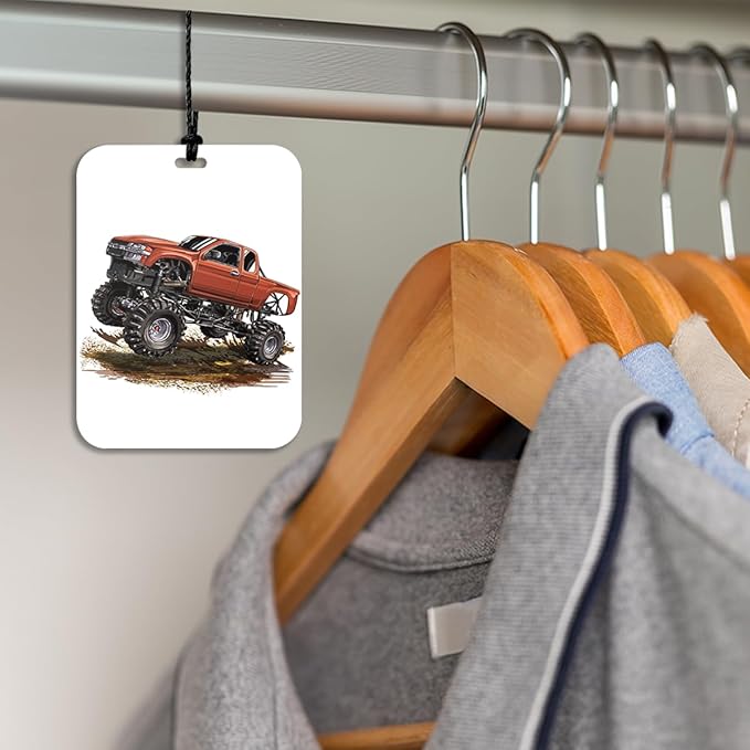 4Pcs Monster Truck Car Air Freshener Hanging Hotwheels Car Accessories Gifts for Women Men Teen Boy Cute Air Freshener for Interior Car Mirror Home Wardrobe Decor