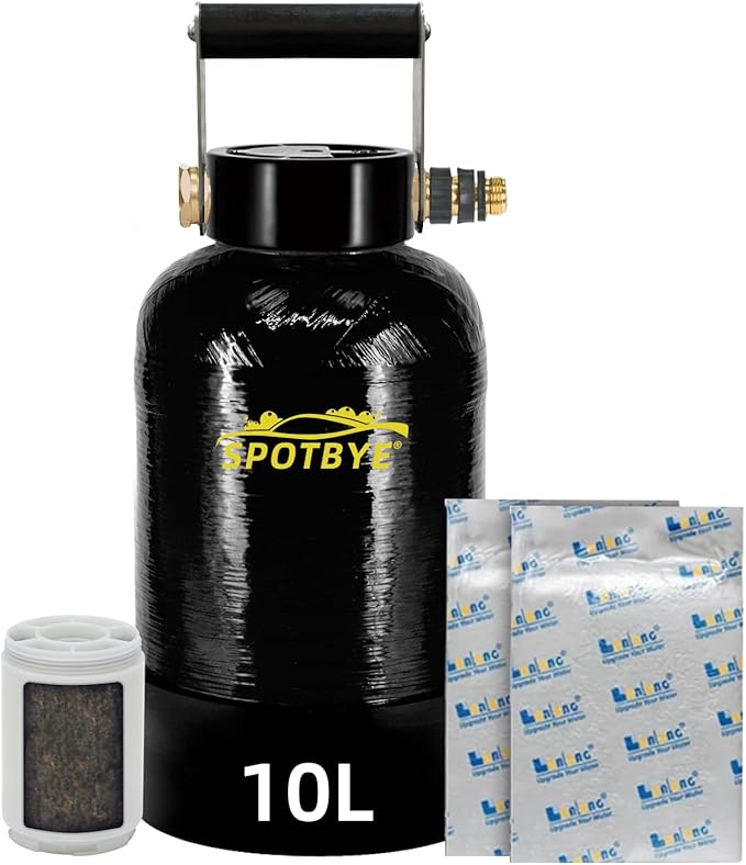 Filterelated Deionized Water System with 10L Resin & Built-in Heavy Metal Filter, Extends Resin Life by 15%, for Spot-Free Rinsing of Cars, RVs, Motorcycles, Solar Panels, Windows, Boats