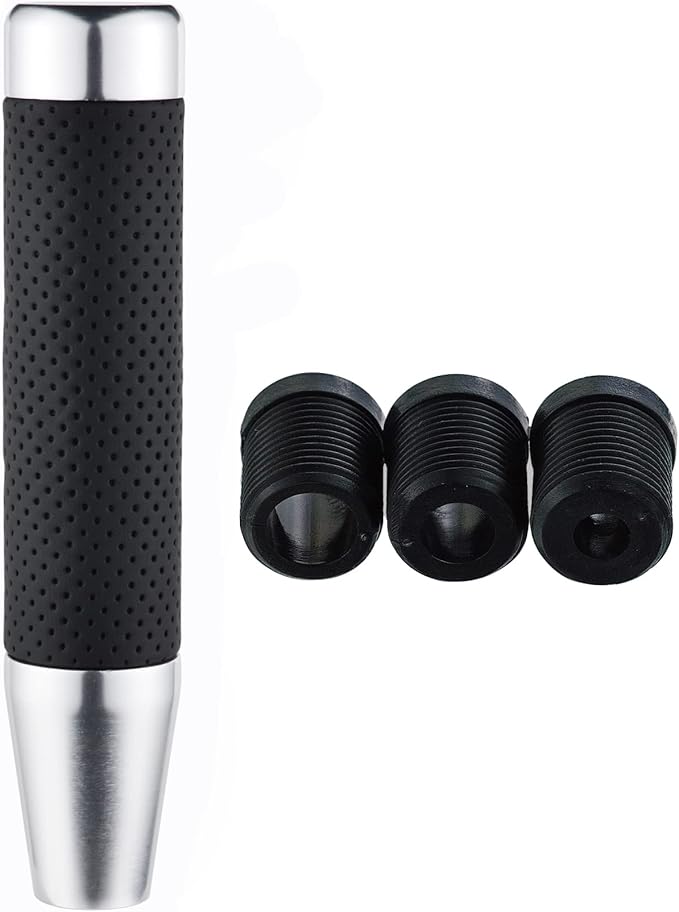 Abfer Tall Shift Knob Weighted Gear Stick Shifter Knob Car Long Shifting Lever Replace Extension Fit Most Manual Automatic Transmission Vehicle, Silver