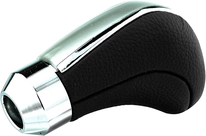 Abfer 5 Speed Shift Knob Aluminum Alloy Car Gear Stick Weighted Shifter Knob for Most Manual Truck Vehicle, Silver