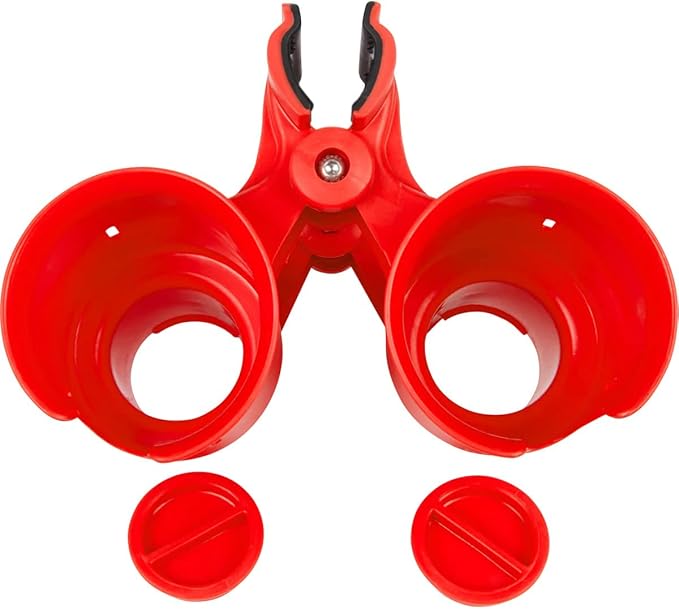 ROBOCUP, Patented Boat Cup Holder, Clamp on Portable Storage Caddy Securely Holds 2 Drinks, Fishing Poles, Tools, Marine Gear | Perfect for Boating, Beach Umbrellas, Golf Carts