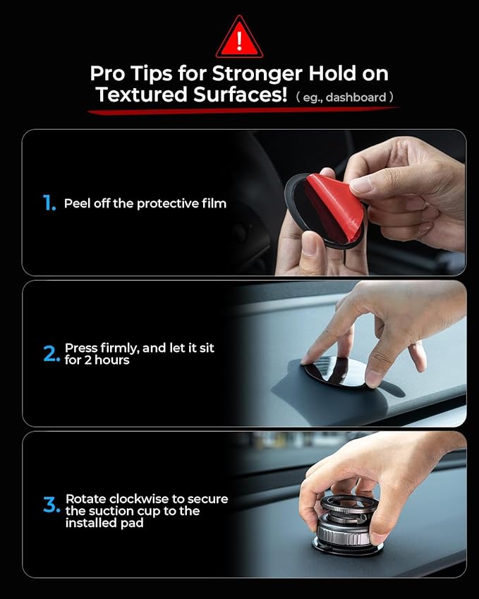 2026 Heavy-Duty Magnetic Phone Holder for Car, Ultra Strong Vacuum Suction Magsafe Car Mount with Full Metal Arm 360° Adjustable Phone Holder for Dashboard & Windshield for iPhone 17 Pro Max & Samsung