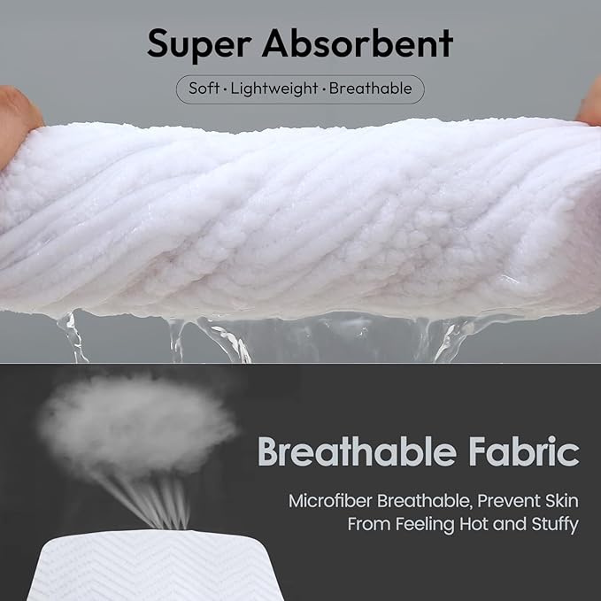 JML Bath Towels Set, Large Microfiber Body Towel for Adult, 2 Pack, 30" x 60", Oversized, Soft, Super Absorbent, Fast Drying, Use for Sport, Fitness, Yoga, Fleece Diamond Cross Grid White