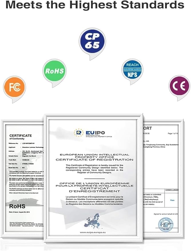 VANMASS 【85+LBS Strongest Suction & Military-Grade Ultimate Car Mount【Patent & Safety Certs】 Cell Phone Holder Truck Stand for GPS Vehicle Dashboard Windshield Vent for iPhone Samsung, Carbon Black