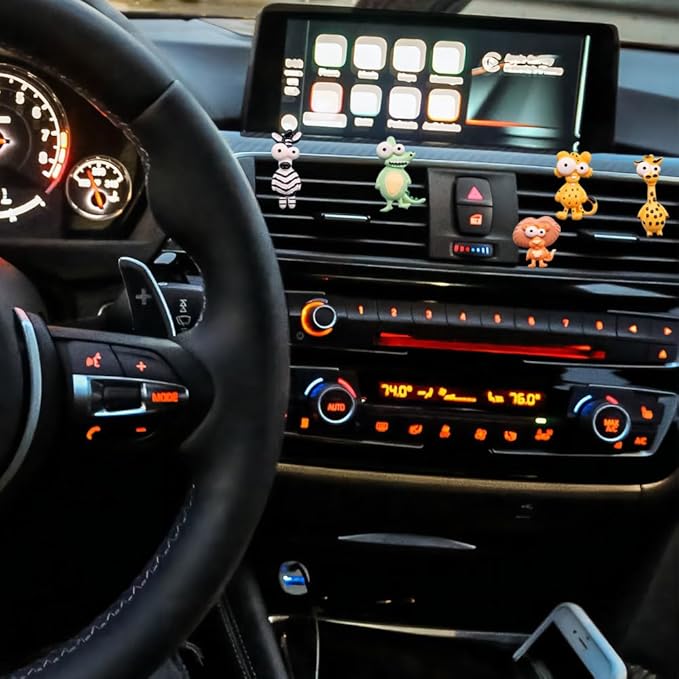 ZOSTLAND Rhinestone Car Decorative Clip,Car Air Fresheners,Metal Vent Clip,Bling Auto Air Vent,Personalized Automotive Interior Decoration Accessories,Auto Decor Gift for Women,Men (5Pcs Animal)