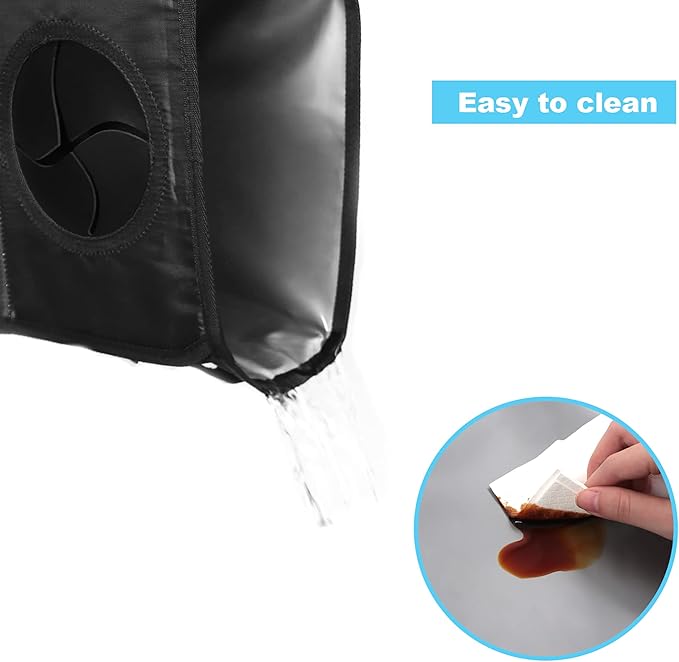 Femuar Leak Proof Car Trash Can With Lid - Waterproof Garbage Bag With Storage Mesh Pocket, Large/Stripe