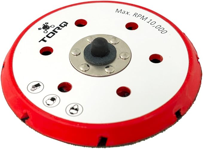 Chemical Guys Torq-BUFLC_202 R5 Dual-Action Backing Plate with Hyper Flex Technology (6 Inch), Red