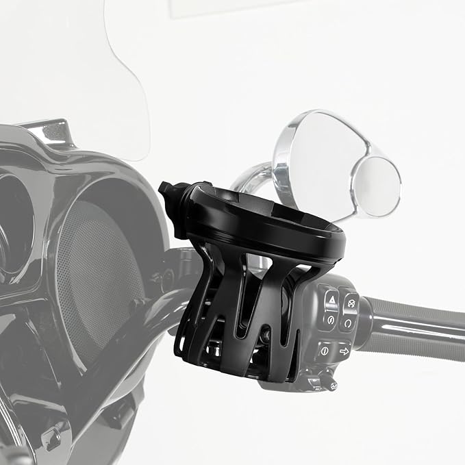 TCMT Handlebar Mount Drink Cup Holder Fit For Harley Touring Road King Road Street Eletra Glide Dyna Street Bob Sportster XL with 1" Handlebar