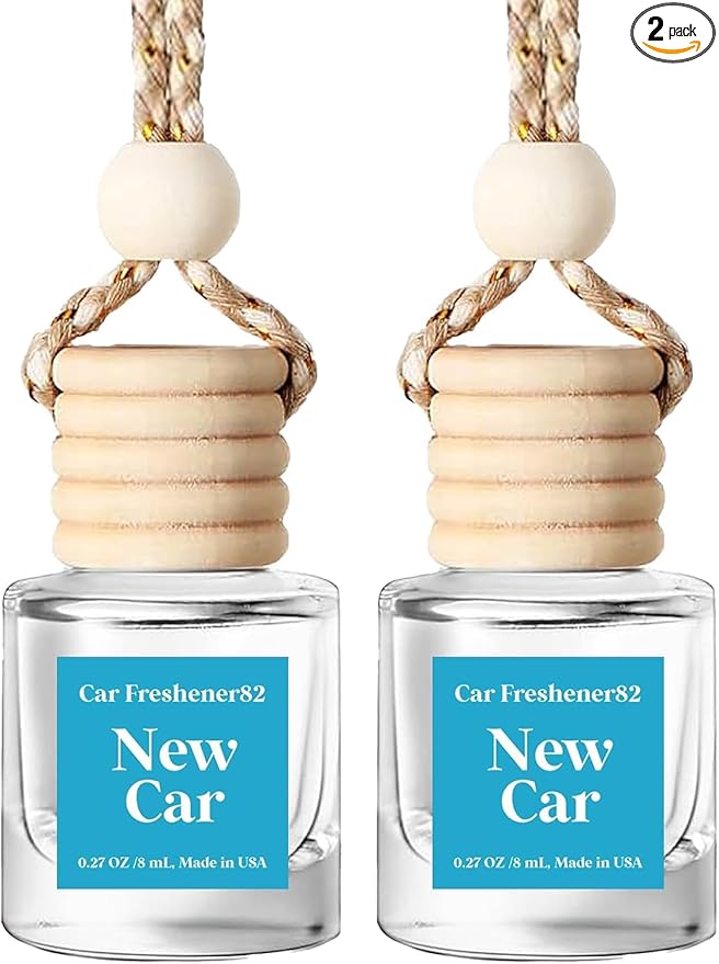 HoogaLife Car Air Freshener Diffuser 2 Pack Hanging Air Freshener - New Car Fragrance Oil Air Diffuser for Automobile, 45+ Days Long Lasting Fragrance Made in USA (N82)