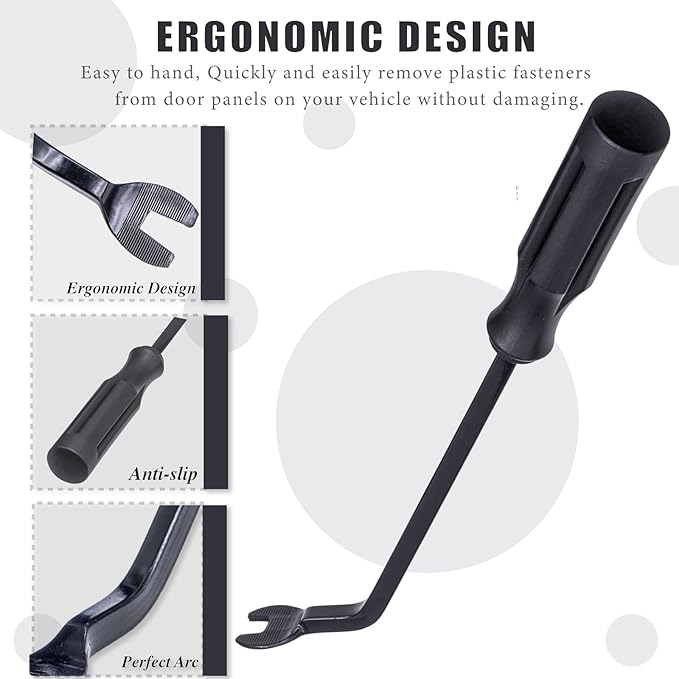 1 PCS Car Clips Fastener Remover Tool, Car Panel Dashboard Door Window Tool, Fastener Car Panel Door Interior Window Tool, Clip Puller Rivet Removal Tool (Black)