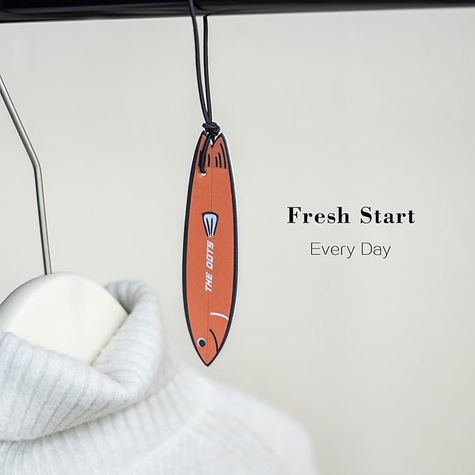 THEDOTS 15 Pack Hanging Air Freshener, Oriental Gourmet Scent, Warm Surfboard Paper Card, Long Lasting Interior Fragrance Decor Gift