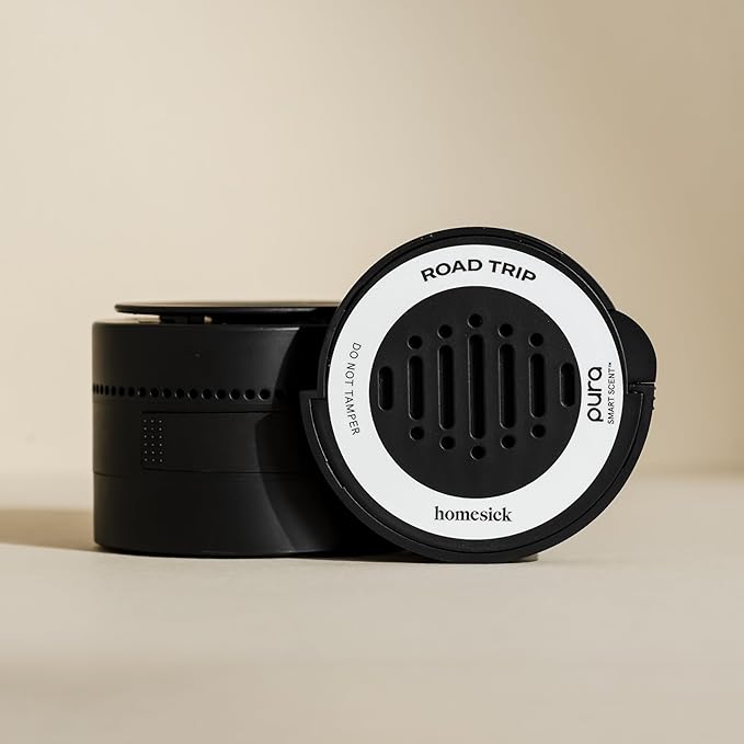 Pura and Homesick - Fragrance for Pura Car Diffuser - Clean & Safe Luxury Diffuser Scent - Long-Lasting Fragrance for 30 Days of Aroma - Spring & Summer Household Essential - Road Trip