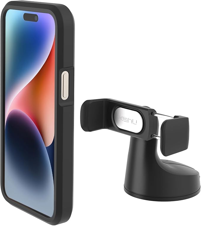Kenu Airbase Pro Car Phone Mount for Dashboard and Windshield - Desk Phone Stand - 360 Degree Rotation - Grips Expand to 3.6 Inches - Elegant Design - Fits Latest iPhones, Samsung, and Android Phones