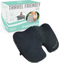 Premium Foldable Travel Seat Cushion - for Relief of Lower Back, Sciatic, Butt and Tailbone Pain - for Home & Office Use, Perfect for Travel or Driving - Coccyx Seat Cushion