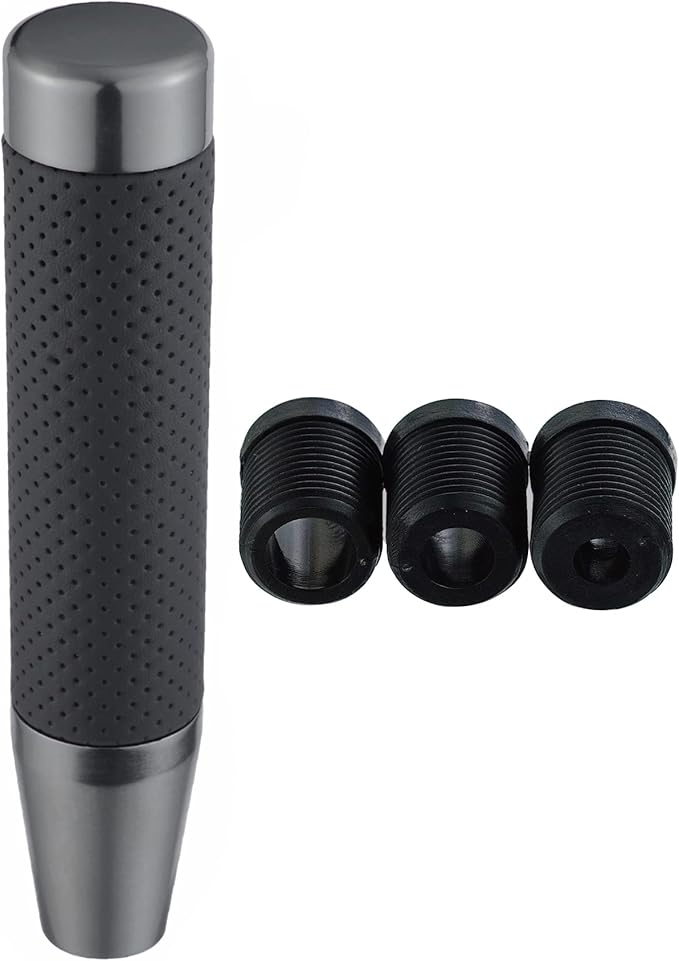 Abfer Tall Shift Knob Car Long Shifting Head Replace Weighted Gear Stick Shifter Knob Extension Fit Most Manual Automatic Transmission Vehicle, Grey