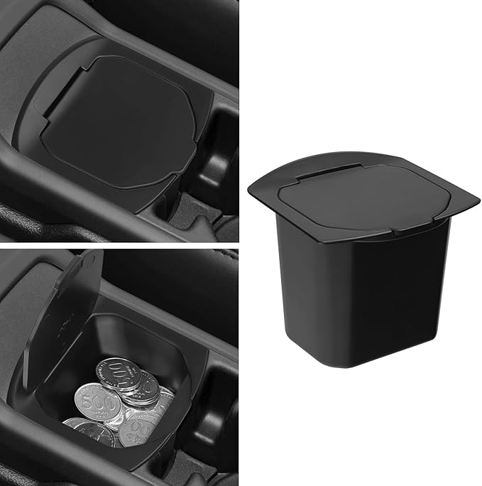 Center Console Coin Box Organizer for 2018-2024 2025 2026 Jeep Wrangler JL Gladiator JT Accessories Armrest Insert ABS Plastic Coin Holder Secondary Storage Box