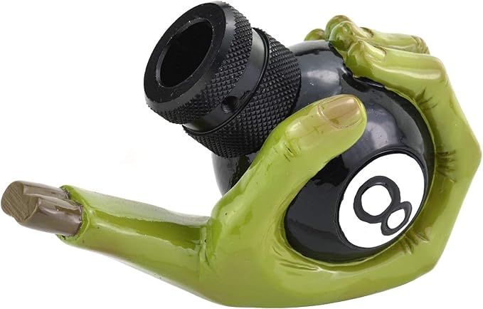 Lunsom 8 Ball Shifter Knob Green Hand Car Transmission Shift Stick Handle Head Fit Automatic Manual Vehicle