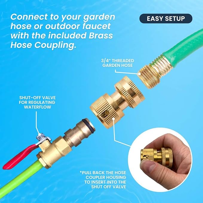 Lightweight 20 Feet Solar Panel Cleaning Brush & Pole Water Fed Pole Kit Window Cleaner & Solar Panel Cleaning System Washing Equipment Tool Solution