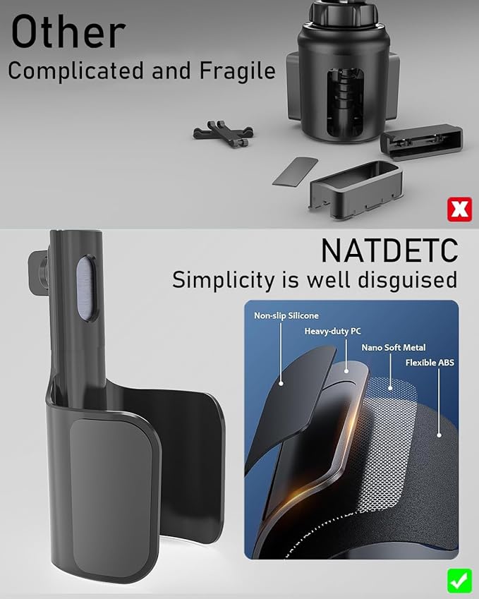 3 in 1 Car Tablet Cup Holder, Car Cup Tablet Mount for Car/Truck, Car Travel Essentials, Compatible with iPad Pro Air Mini, Fire HD, iPhone 16, Galaxy S24 Z Fold 5 or Other 4.7-12.9" Devices