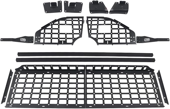 HIGH FLYING for Toyota Highlander 2014 2015 2016 2017 2018 2019 Car Accessories Modular Storage Molle Panel Shelf Luggage Carrier Trunk Organizer Aluminum (Side Panel+Shelf)