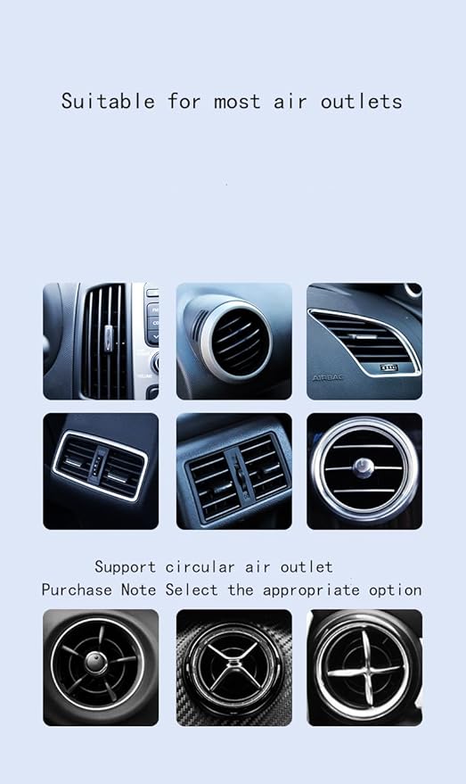 car Phone Holder Mount,Car Vent Phone Mount, UniversalCell Phone Mount [2025 Most Stable and FlexibleSuction Cup] Vent Dashboard Windshield Cellphone Mount Car Fit for All Phones