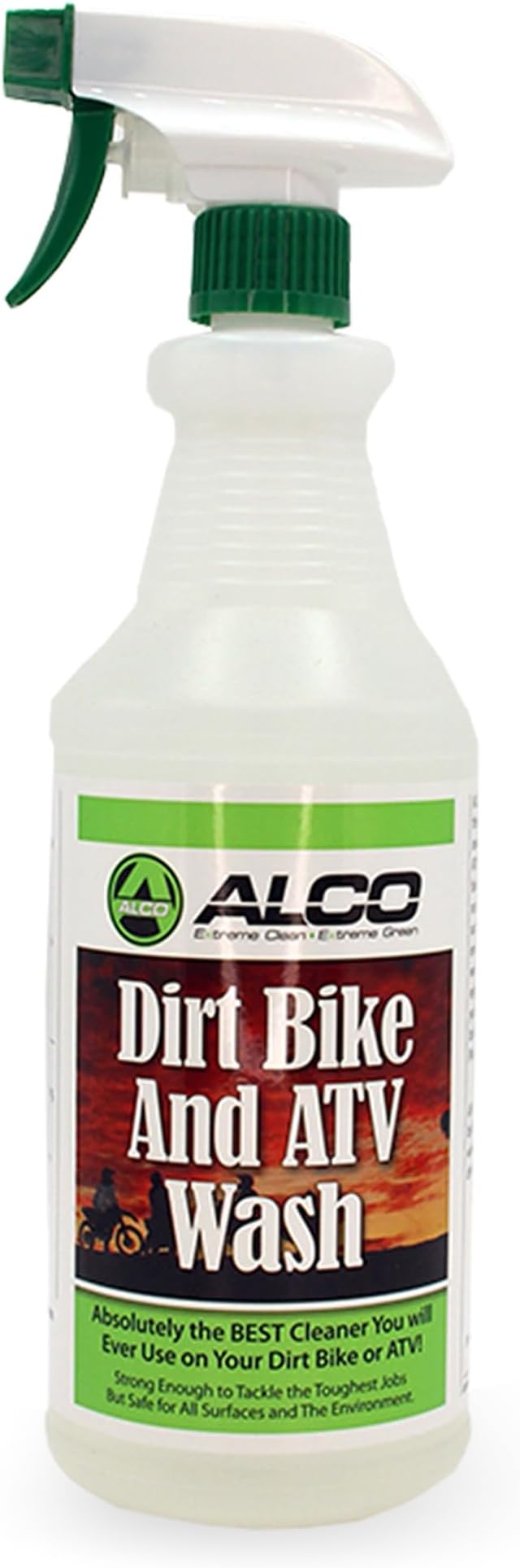 ALCO Dirt Bike and ATV Wash - All-Natural, Powerful, Eco-Friendly Cleaner - Safe for Aluminum, Plastics, and Seals, 32 oz., Pack of 1