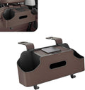 1 PC Car Seat Back Organizer, Car Back Seat Multi-Function Storage Box with 2 Drink Cup Holders, 11.42" x 3.35" Leather Tissue Organizer, Universal for Most Cars, Trucks, SUVs (Brown)