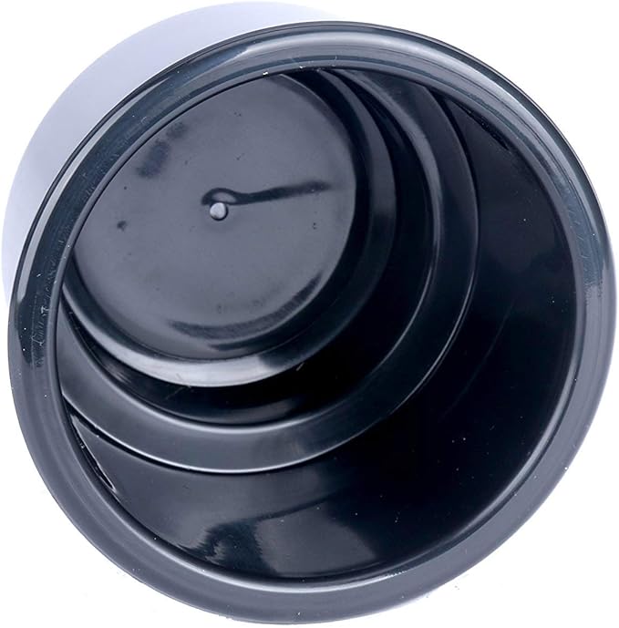 (Set of 4) Amarine-Made Black Recessed Drop in Plastic Cup Drink Can Holder with Drain for Boat Car Marine Rv - Black