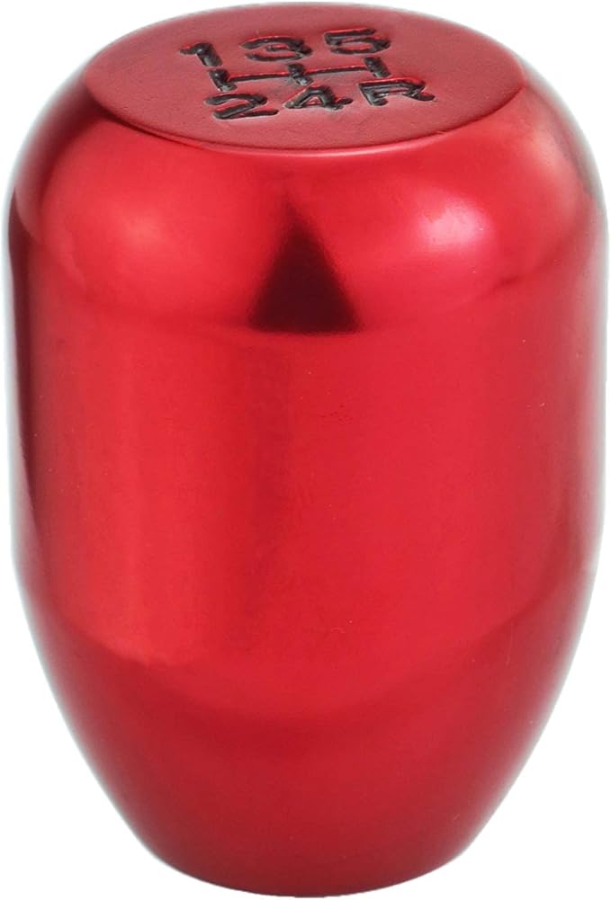 Lunsom 5 Speed Shifter Knob, Aluminium Alloy Gear Shifter Stick Handle Manual Shifting Lever Head Fit Most Auto Manual Transmissions