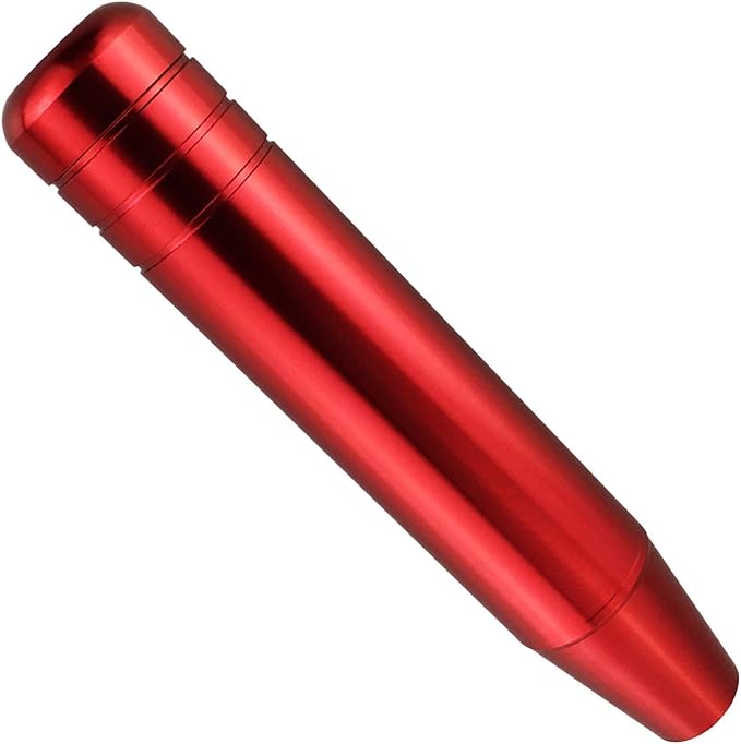 Abfer Long Shifter Knob Car Weighted Gear Stick Shift Knobs Extension Metal Shifting Lever Replace Fit Most Manual Automatic Transmission Vehicle (Red)