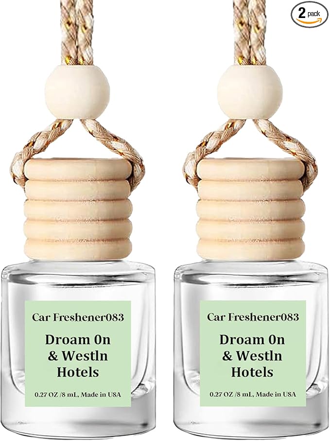 HoogaLife Car Air Freshener Hanging 2 Pack - Hotel Collection Diffuser Oil Inspired by Droam 0n & Westln Hotels - NO.1007 Fragrance Oil Air Diffuser for Ca r, Car Fresheners for Women (083)