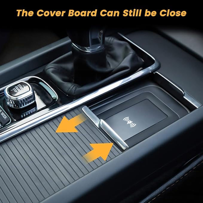 Car Wireless Phone Charger for Volvo 2017-2025 XC90 XC60 S90 S60 V90 V60 2025 2024 2023 2022 2021 2020 2019 2018 2017 Center Console Accessories Charging Pad