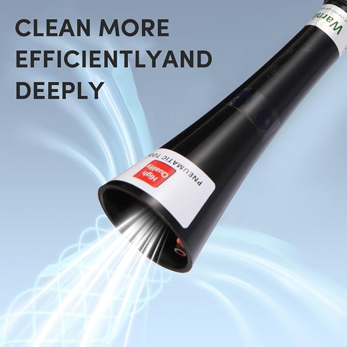 Tornado Air Blow Gun for Car Detailing - High Pressure Dry Cleaning Gun with Brass Nozzle, Quickly Blasts Dust & Dirt, Works with Air Compressor