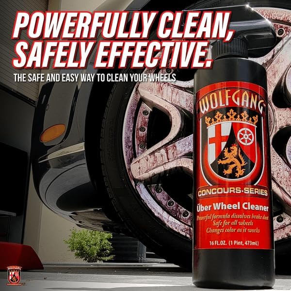 WOLFGANG CONCOURS SERIES Uber Wheel Cleaner | Color-Changing Wheel & Automotive Cleaner | Safe for All Wheel Types | Spray Bottle for Easy Application | WG-4900 | 16 oz