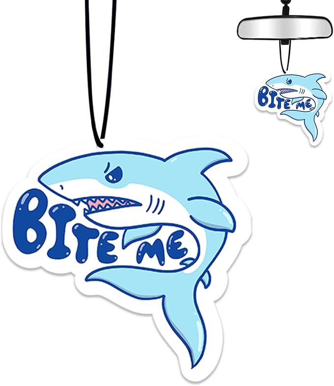 Shark Air Freshener Hanging for Car Scented Ornaments Mirror Cute Car Fresheners Sharks Car Accessories Auto Interior Decor Scent Home Bathroom Closet Shark Gifts for Women Men