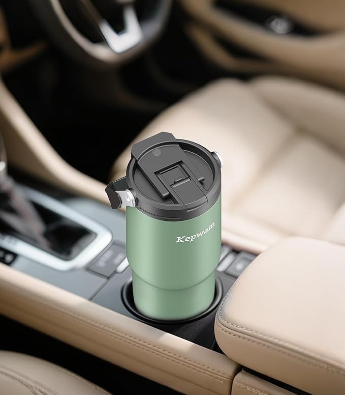 Self-Heating Travel Mug 20oz, Temperature-Controlled Coffee Warmer Mug, Smart Travel Coffee Mug Keep Coffee Drinks Hot, Heated Mug Great for Driver Outdoor Fits Car Cup Holders