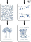 4Pcs Blue Coastal Car Air Freshener Hanging Beachy Seashell Bikini Car Accessories Gifts for Women Men Beach Lovers Cute Air Freshener for Interior Car Mirror Home Wardrobe Decor