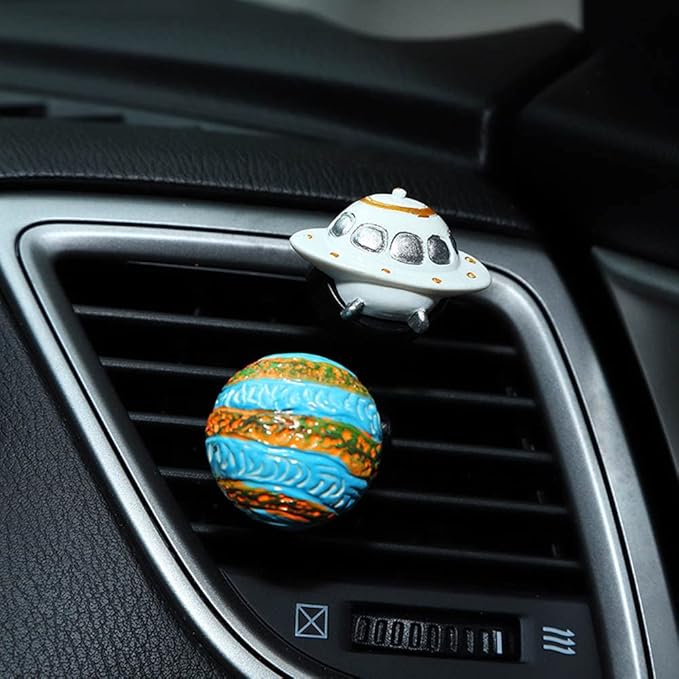 ZOSTLAND Rhinestone Car Decorative Clip,Car Air Fresheners,Metal Vent Clip,Bling Auto Air Vent,Personalized Automotive Interior Decoration Accessories,Auto Decor Gift for Women,Men (4pcs Universe)