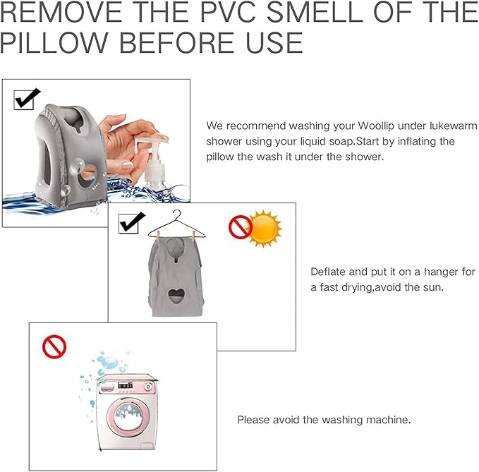 Inflatable Travel Pillows for Airplane, Blow Up Neck Pillow for Sleeping, Airplane Travel Essentials for Long Flight Support Head, Neck and Lumbar, Used for Car/Bus/Train/Office Rest, Adults Kids