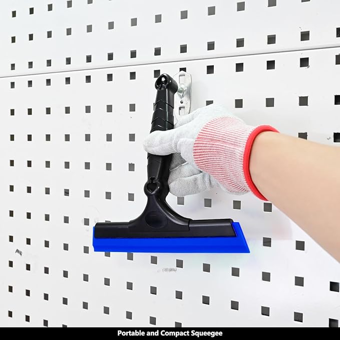 EHDIS 2PCS Flexible 8-Inch Silicone Squeegee Window Tint Tool Auto Water Blade, Shower Squeegee for Car Windshield, Glass, Tiles, and Smooth Surfaces (Blue)