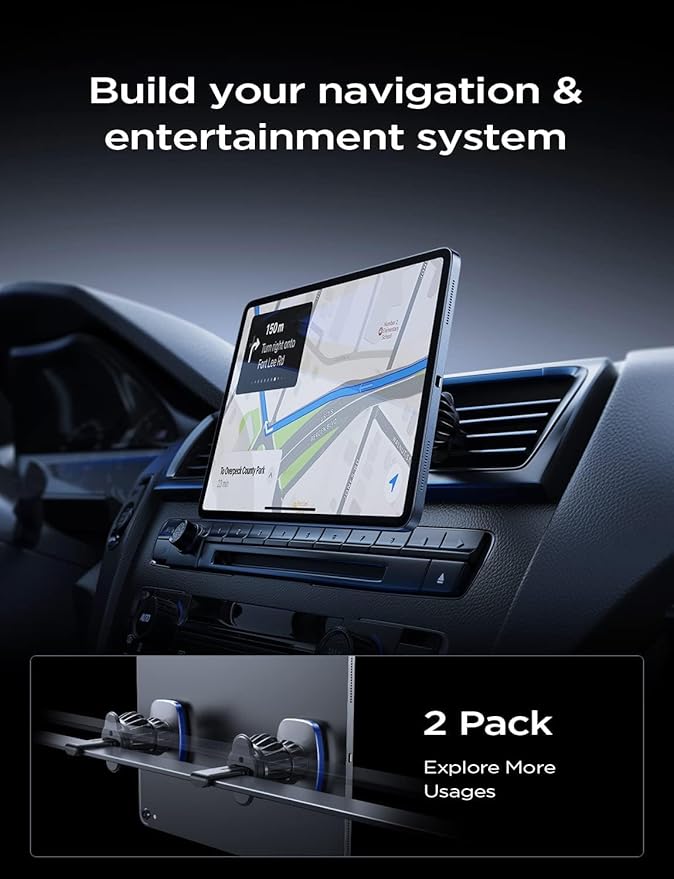 LISEN 2 Pack Magnetic Phone Holder for Your Car Mount 6 Military Magnets Car Phone Holder Mount Vent Cell Phone Holdeer Mount Vent Cell Phone Holder (Blue)