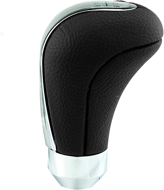 Abfer 5 Speed Shift Knob Aluminum Alloy Car Gear Stick Weighted Shifter Knob for Most Manual Truck Vehicle, Silver