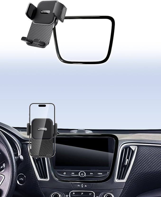 Car Phone Holder for Chevrolet Chevy Malibu 2016-2022 2023 2024 2025/Equinox 2018-2023 2024 Accessories 8-inch Screen Fixed Clip, Automobile Cradles Phone Mount, Cell Phone Base Not Block Air Vent